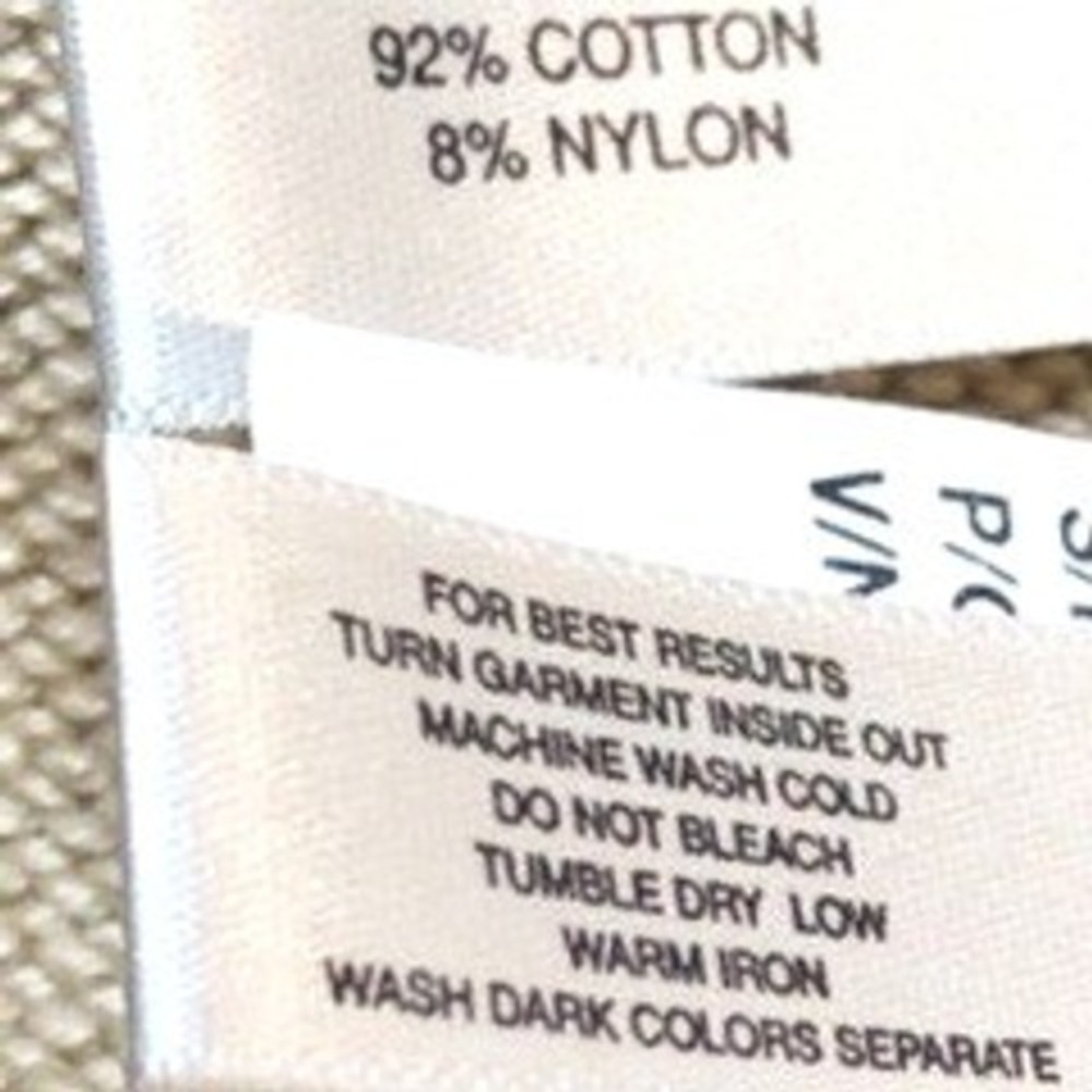 Cutter & Buck Tan Beige V-Neck Chevron Pointelle Knit Sweater Womens Vest Size S - Picture 7 of 8
